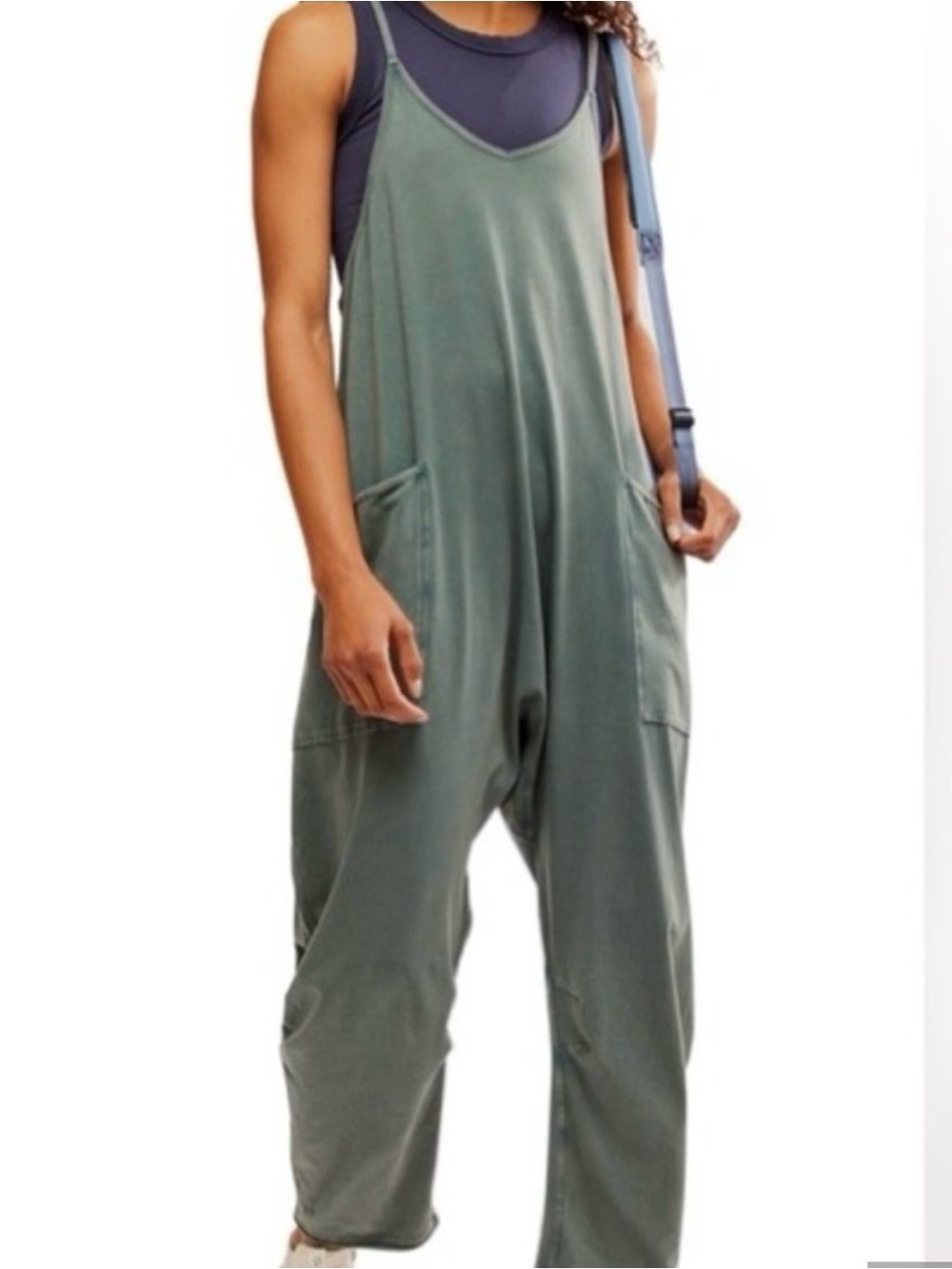 FP Movement by Free People Olive Green Relaxed Utility Jumpsuit